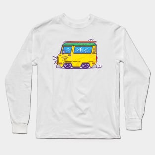 Four Bros Pizza Delivery Van Long Sleeve T-Shirt